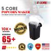 5 Core Hot Air Popcorn Popper 1200W Electric Popcorn Machine Kernel Corn Maker, Bpa Free, 16 Cups, 95% Popping Rate, 3 Minutes Fast, No Oil Healthy Sn