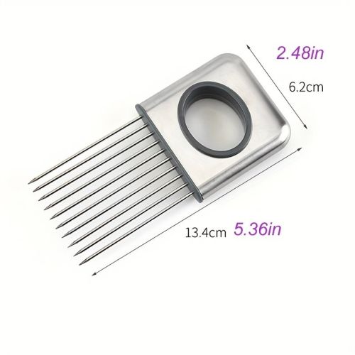 Onion Slicer Holder, Onion Holder For Slicing, 304 Stainless Steel Onion Slicer Cutter, Lemon Holder Slicer, Creative Onion Slicer Holder, Onion Slice