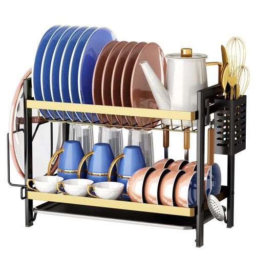 Double-layer Tableware Storage Rack Tableware Drainer Sink Sink